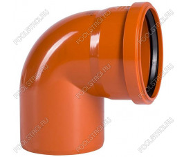 Отвод 87° НПВХ Aquaviva, d110 мм Отвод 87° НПВХ Aquaviva, d110 мм
