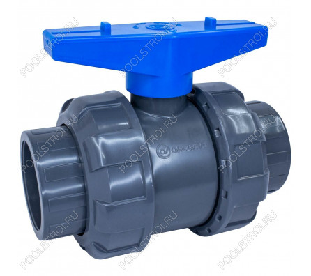 Кран шаровый d40 (уплотнение TPV, остальное EPDM) с муфтовым окончанием AQUAVIVA