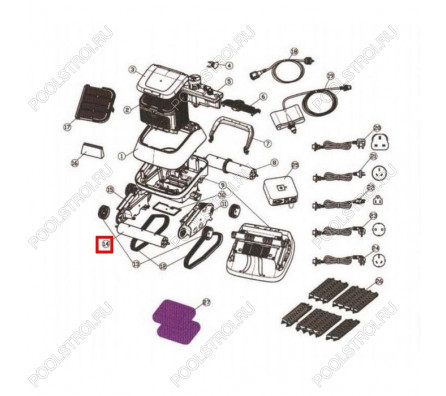 Сборная передняя цилиндрическая трубка для Aquaviva 7310 Black Pearl (71150)